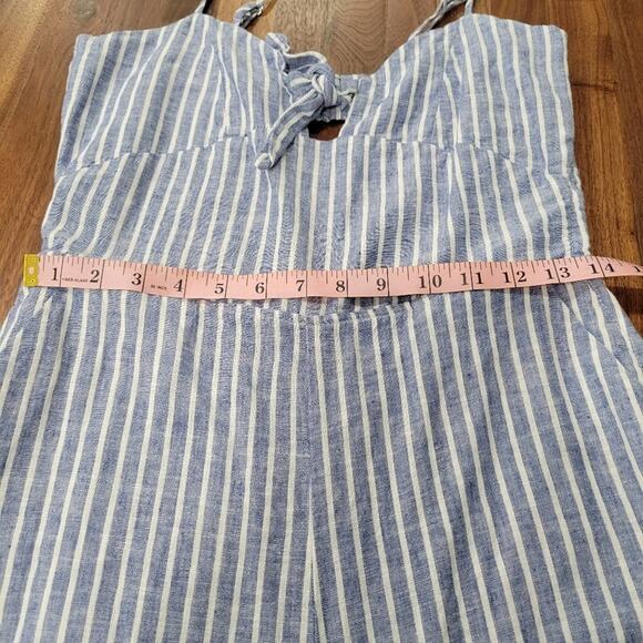 Gianni Bini Blue and White Striped Jumpsuit - Picture 5 of 10